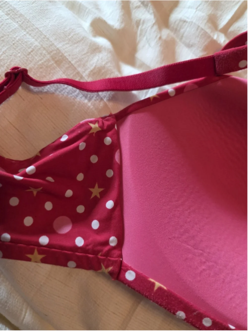 34D Y2K 2007 Ipex Body by Victoria's Secret Red Polka Dot Star Bra Lined Glam